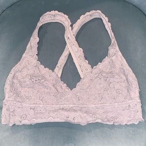 aerie gray lace bralette